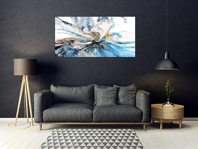 DZL Art A74975 Large Abstract Canvas Wall Art For Living Room Decoration Abstract Watercolor Picture Canvas Prints Painting for for Office Wall Decor Home Decorations