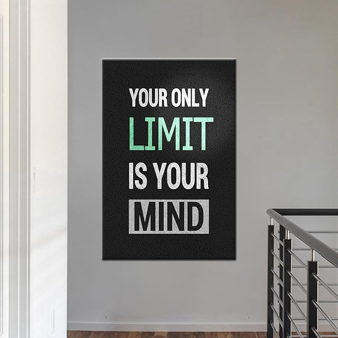 Inspirational Canvas Wall Art Motivational Positive Entrepreneur Quotes Poster Print Canvas Painting Office Home Living room Gym Wall Decoration Framed Ready to Hang [24''Wx36''H]