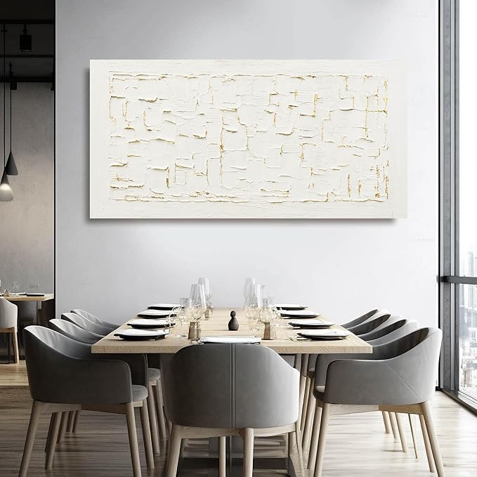 SOUGUAN Textured Wall Art Block Wall Painting Abstract Canvas Wall Pictures 24"x48" Art Posters for Office Artwork for Living Room
