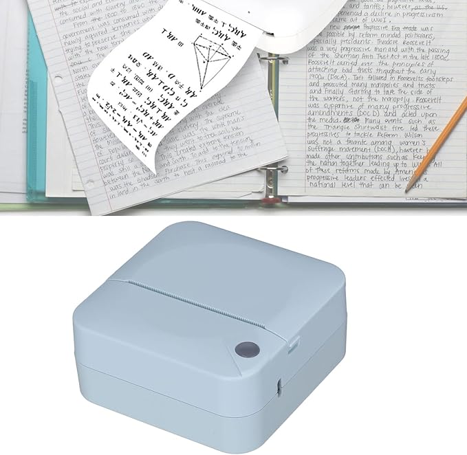 Thermal Label Printer, Bluetooth Printing Label Machine, Shipping Label Printer for Mobile, Office, Notes Memo, Shipping Packages and Postage, 200 DPI Resolution, No Ink Printing