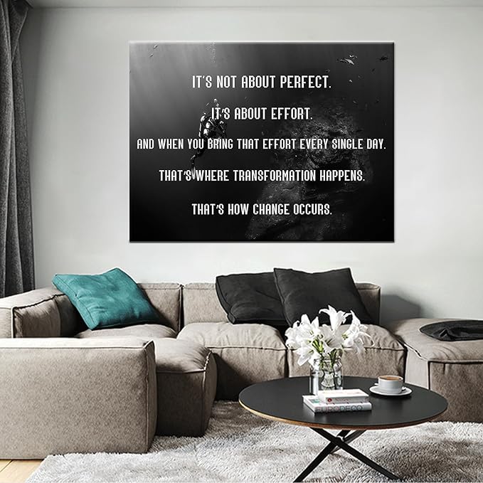 Motivational Wall Decor Poster Inspirational Success Entrepreneur Quote Picture Print Artwork for Home Classroom Wall Poster Living Room Wall Decor Stretched and Framed [40''Wx 30''H]