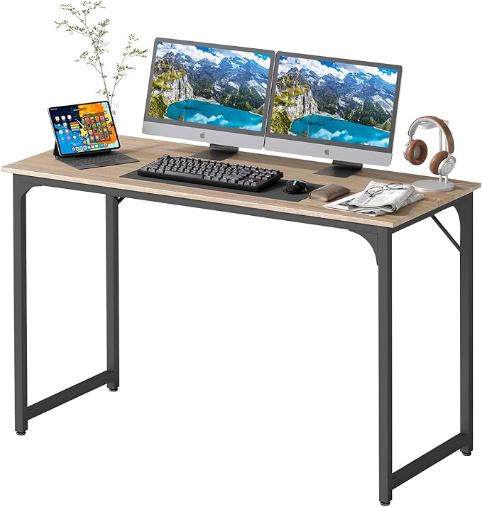 BestOffice Computer Desk,Home Office Desk, Modern Simple Style for Home Office Study Writing (Nature, 47 Inch)