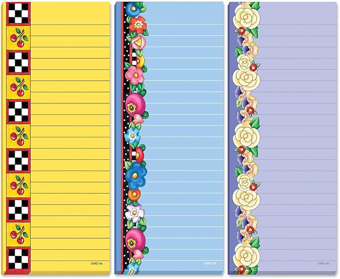Current Mary Engelbreit Seasonal Magnetic Notepad Set – Set of 12 Mini Memo Pads, 12 Designs, 30-Sheet Pads, 2½ x 6½ Inches, Shopping List, To-Do Notes, Printed in The USA