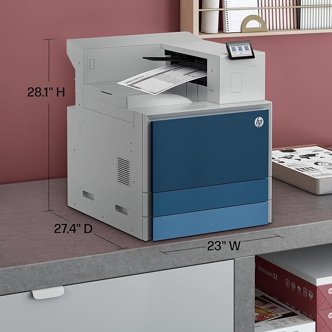 HP LaserJet Enterprise 8501dn Monochrome Printer, Scanner, Copier, Duplex, Best for Office, 9S187A