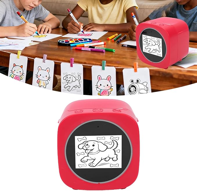 Pomya AI Smart Voice Sticker Printer with 2.4 Inch Display Screen, Portable Inkless Thermal Label Maker, Mini DIY Sticker Maker Machine with Printing Paper for Home, School, Office