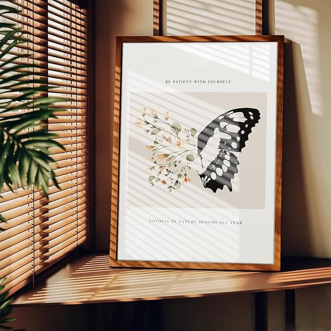 VVL 3Pcs Inspirational Quotes Wall Art for Office Mental Health Wall Art Motivation Painting Picture Wall Decor for School Office Treatment Room Home Decoration 12x16in Unframed