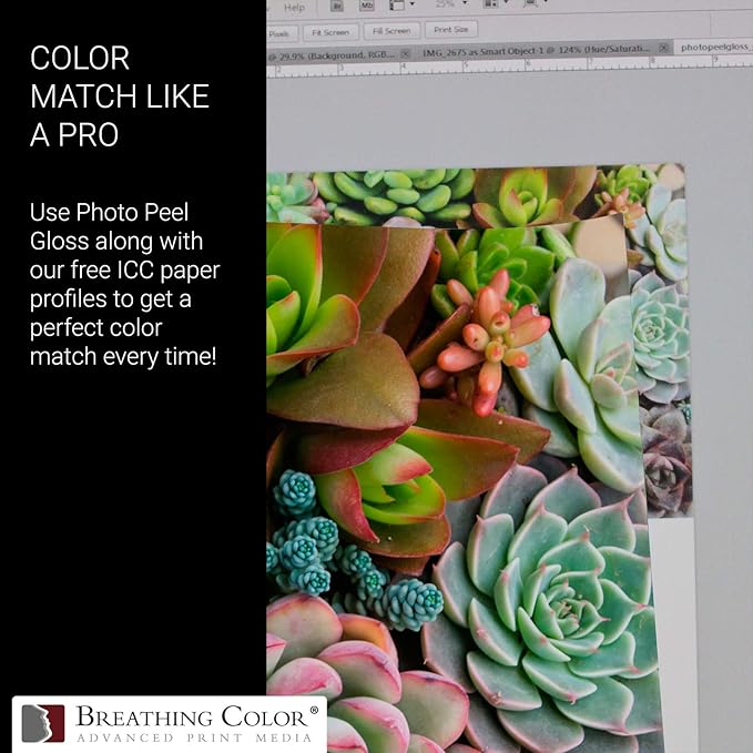 Photo Peel Glossy Printable Adhesive Vinyl Roll 44 inches x 60 feet Inkjet Peel and Stick Sticker Paper Works with All Inkjet Printers Including Professional Makes and Models