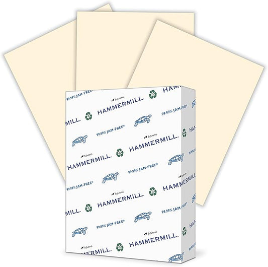 Hammermill Colored Paper, 20 lb Ivory Printer Paper, 8.5 x 11 - Made in the USA, Pastel Paper, 103176R - 1 Ream (500 Sheets)
