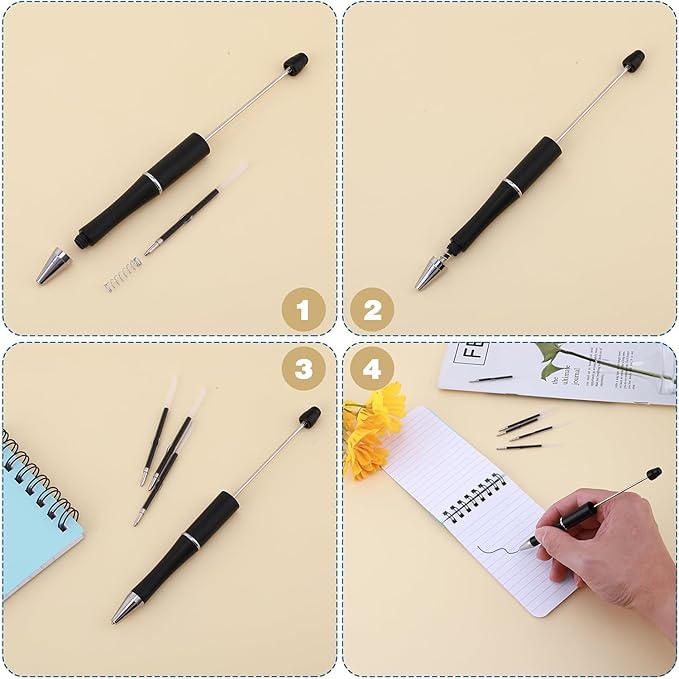 Retractable Ballpoint Pen Refills 30 Pieces 1mm, 4.2 Inch Ink Pen Refills Smooth Writing for Click Pens Journal Writing, School and Office Suppliers (Red)