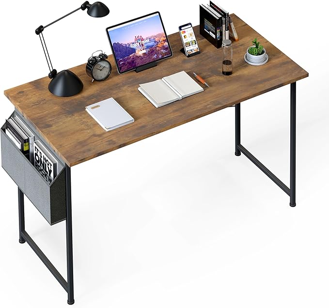 Small Space Writing Desk with Headphone Hooks, Modern Simple Design, Suitable for Study, Home Office and Living Room
