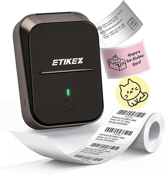 PM260 Label Maker Machine, 2 Inch Label Maker Bluetooth Label Printer, Inkless Portable Labeler for Home, Kitchen, School, Office Organization, Charcoal