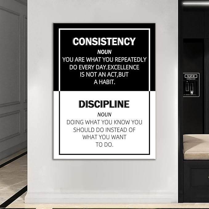 Motivational Canvas Wall Art Inspirational Entrepreneur Quotes Modern Inspiring Picture Print Artwork for Living Room Workplace Classroom Wall Decoration Stretched and Framed [24''Wx36''H]