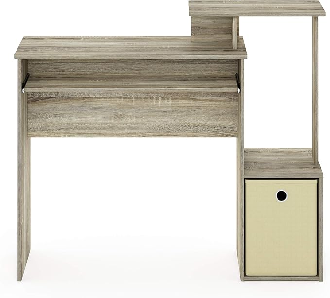 Furinno Econ Multipurpose Home Office Computer Writing Desk, Sonoma Oak/Ivory