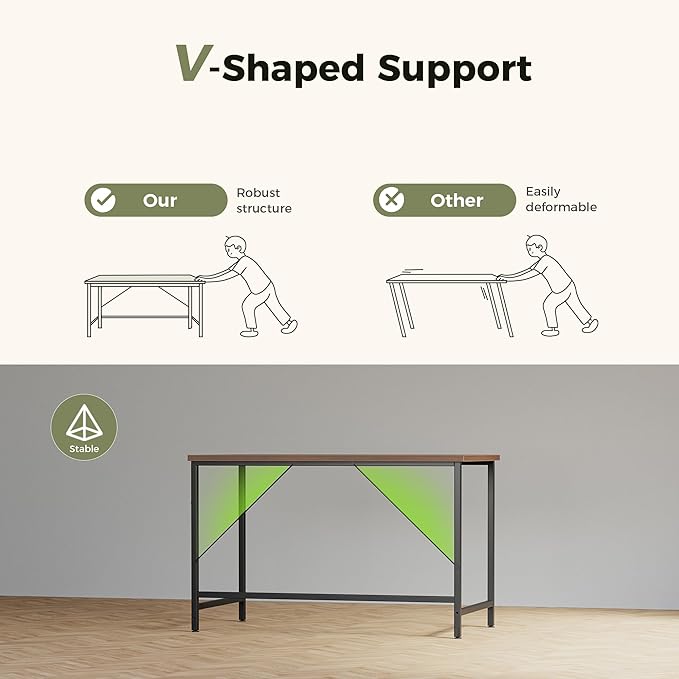 Mericonia 40 inch Computer Desk, Gaming Desk for Small Spaces, Modern Simple Style Table for Home Office, Study Student Writing Table