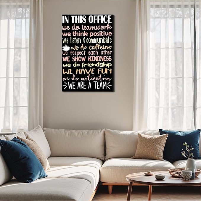 Inspirational Quote Framed Canvas Wall Art Prints Motivational Wall Decor for Office Dorm Bedroom Living Room Gym Classroom Made in USA
