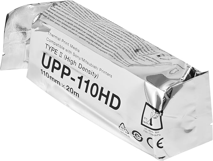 UPP-110HD Ultrasound Thermal Printer Paper, High Density, 5 Rolls