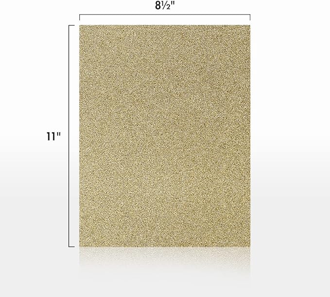 LUXPaper 8.5" x 11" Paper | Letter Size | Gold Sparkle | 90lb. Text | 1,000 Qty