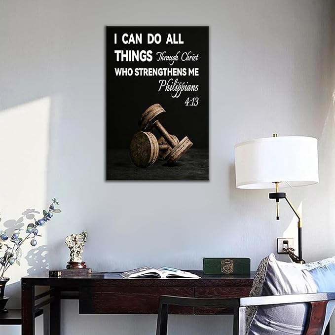 Motivational Wall Art Uplifting Canvas for Entrepreneur Gym Desk Print to Stay Focused Office Poster Decor Picture Painting Artwork for Modern Bedroom Office Workplace Ready to Hang [12''Wx18''H]