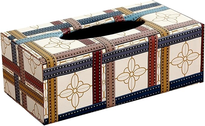 Stylish Tissue Box Luxury Tissue Box Modern Tissue Box Cover and Living Room Decoration for Bathroom Kitchen Office Room Home Decor Gift Modern Tissue Box (Color : Blue, Size : Small) (Multi colored)