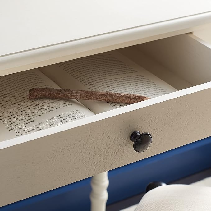 SAFAVIEH Home Collection Arina Distressed White 1-Drawer Computer Table Office Desk