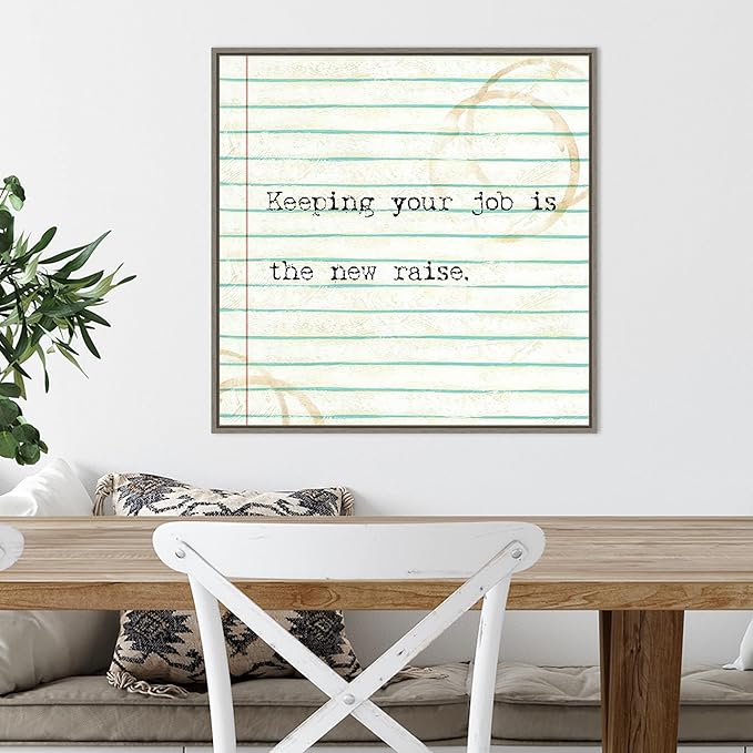 Amanti Art Framed Canvas Wall Art 22x22 Office Snark III by Studio W, Framed Wall Art Canvas, Humor Artwork, Country Rustic Decor, Medium Poster Painting for Living Room, Bedroom, Bathroom, Kitchen,