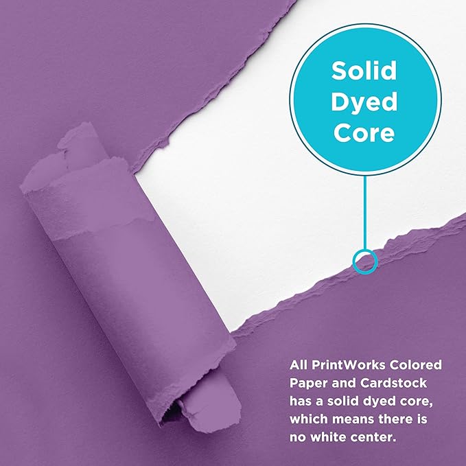 PrintWorks Floral Cardstock Paper 8.5" x 11" - 50 Sheets - 5 Assorted Colors for Flowers - Ideal for School & Craft Projects - 67 lb/147 gsm & 65 lb/176 gsm - Made in the USA (00657)