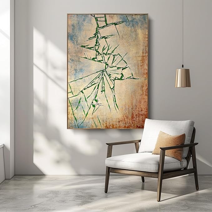 BrightA Muscular texture wall art - Abstract hand-painted large-scale relief decorative items - Unique artistic wall creation for living room and study area 67"x98.4"