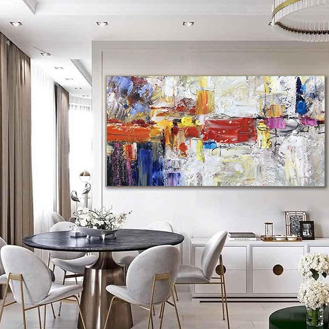 KSALPCH Abstract Canvas Wall Art Large Neutral Wall Art Large Abstract Art Creative Wall Panels Canvas Art Without Frame Large Paintings For Living Room Decor Contemporary Arts Center Art Canvas