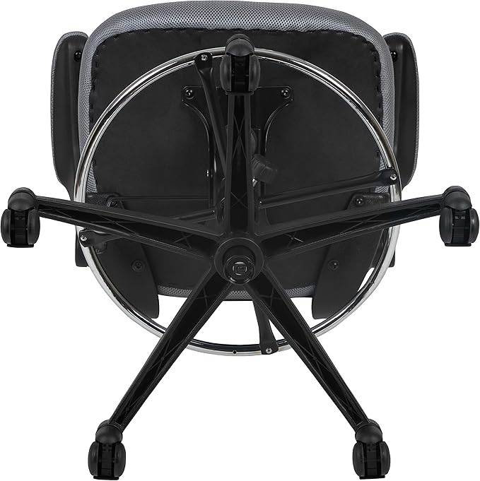 Flash Furniture Kelista Mid-Back Swivel Office Chair with Adjustable Seat Height, Ergonomic Mesh Desk Chair with Flip-Up Armrests, Dark Gray
