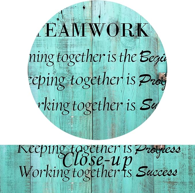 KREATIVE ARTS Large Teamwork Definition Office Quotes Sayings Words Art Wall Decals Canvas Quotes for Dorm Motivational Wall Art Success Quote Teal Pictures Ready to Hang 24x36in