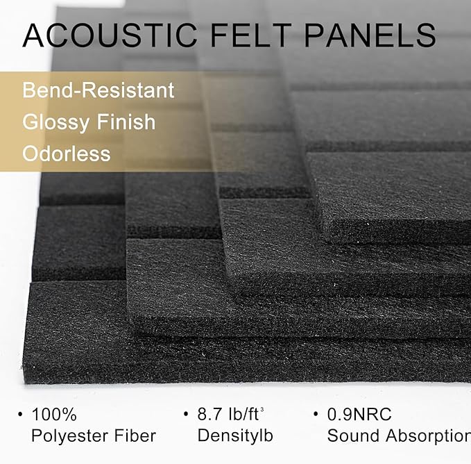 15 Pack Felt Bulletin Board Tiles (12x12 Inch) Self Adhesive Cork Board Alternative for Walls with 30 Push Pins Decorative Acoustic Panels & Pin Board for Home Office, Classroom, Vision Board Decor