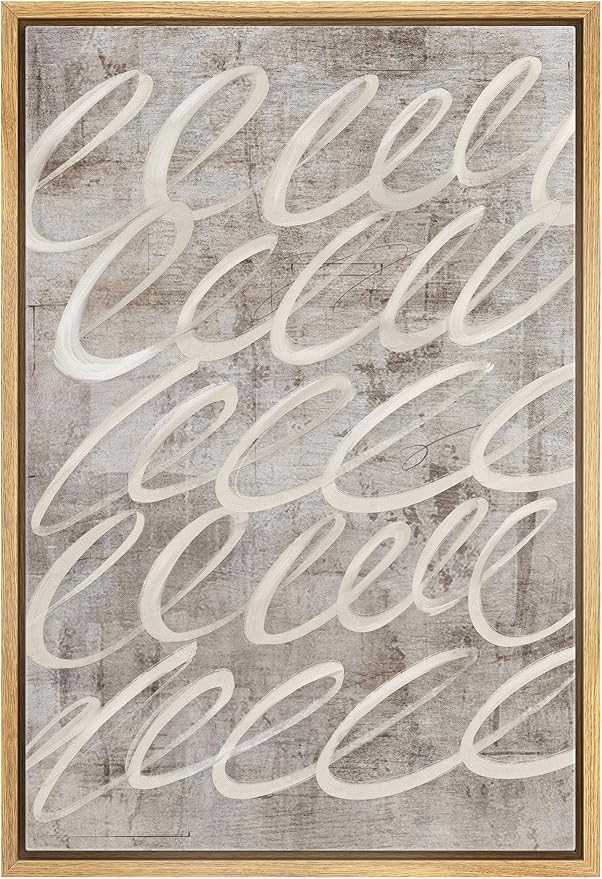 SIGNWIN Framed Canvas Print Wall Art Elegant Abstract Curves Modern Swirls Illustrations Modern Art Minimal Multicolor for Living Room, Bedroom, Office - 16"x24" Natural