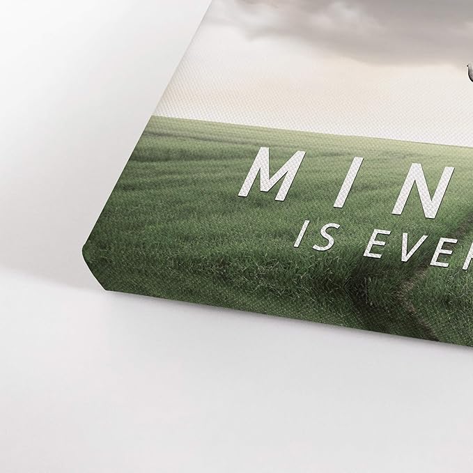 Smile Art Design Mindset is Everything Quote Elephant with Balloon in Sky Motivational Wall Art Canvas Print Inspirational Wall Art Entrepreneur Quote Office Decor Artwork Gift Ready to Hang 30x40