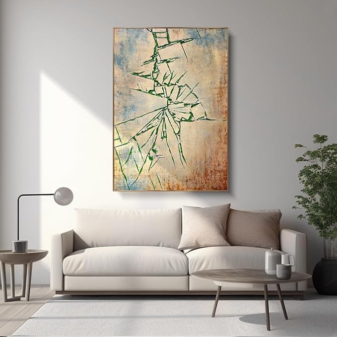 BrightA Muscular texture wall art - Abstract hand-painted large-scale relief decorative items - Unique artistic wall creation for living room and study area 55.1"x78.7"