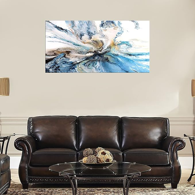 DZL Art A74975 Large Abstract Canvas Wall Art For Living Room Decoration Abstract Watercolor Picture Canvas Prints Painting for for Office Wall Decor Home Decorations