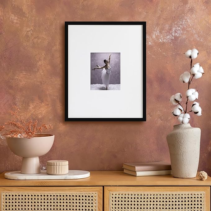 artisane home goods - Gallery Frame 1.0, Picture Frame, 16x20 Black, Gallery Wall Frame Set, Large Picture Frame, Oversized Mat (4x4, 4x6, and 5x7)