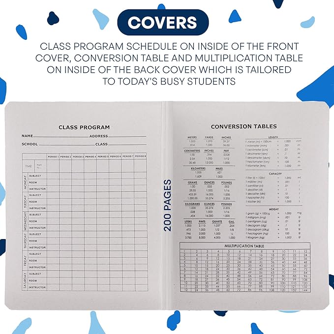 Composition Notebook Wide Ruled (2 Pack) Hard Cover Marble composition notebook, 100 Sheets, Wide Ruled Composition Notebooks, White Paper Composition books, Black and white composition notebook.