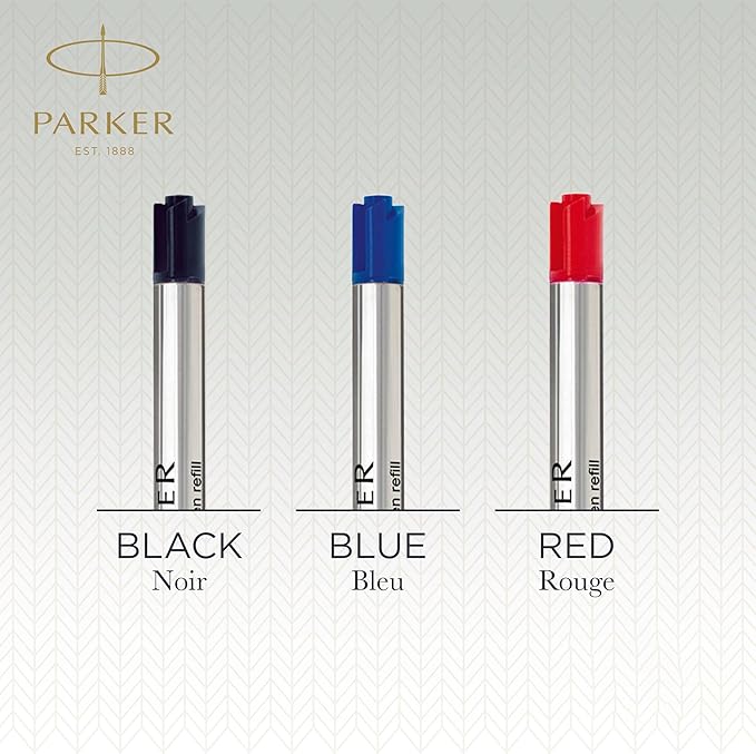 Parker Authentic QUINKflow Ballpoint Pen Refills, Medium Point Blue Ink, 6-Count Value Pack