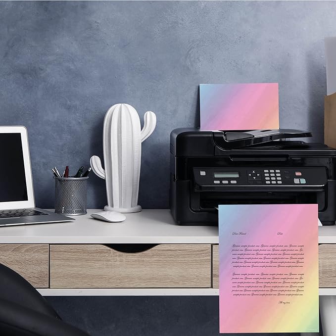 Pastel Prism Letterhead Laser & Inkjet Printer Paper (100 Pack)