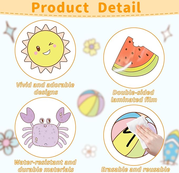 Sun Theme Bulletin Board Set Groovy Summer Classroom Decoration Gonna Soak up The Sun Sunshine Beach Cutouts for Summer School Classroom Back to School Wall Window Blackboard Whiteboard Door Decor