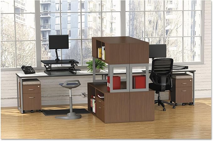 Alera ALE Valencia Series Mobile Box/File Pedestal, 15 7/8 x 19 1/8 x 22 7/8, Walnut