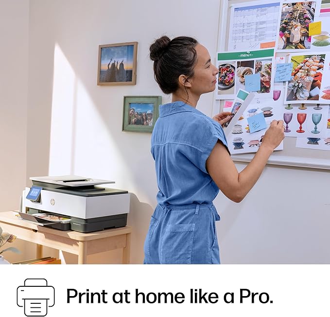 HP OfficeJet Pro 8139e Wireless All-in-One Color Inkjet Printer, Print, scan, copy, fax, ADF, Duplex printing Best-for-home office, 1 year Instant Ink trial included, AI-enabled (40Q51A)