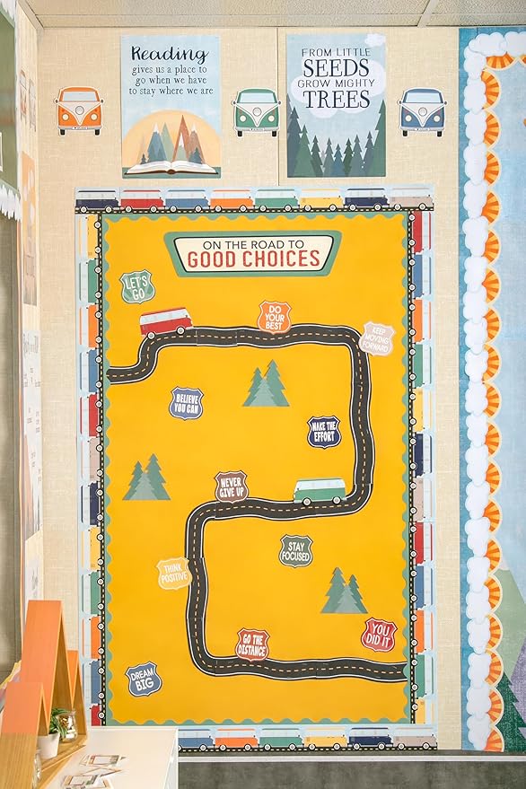 Teacher Created Resources Moving Mountains Road Trip On The Road to Good Choices Mini Bulletin Board (TCR9225)