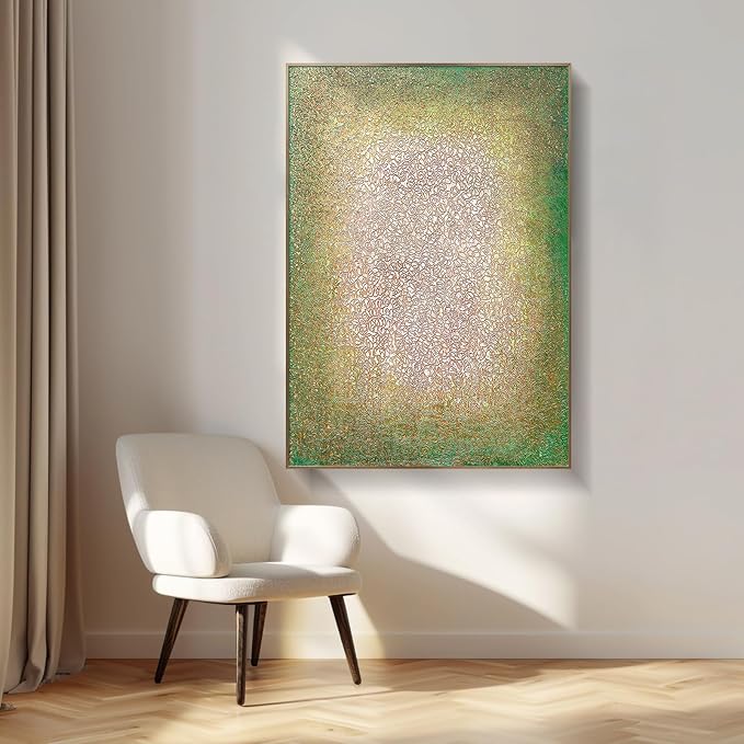 BrightA Large-scale wall hand-painted texture relief artworks - versatile decorative items for bedrooms and living rooms - creating a personalized artistic home environment 27.5"x39.4"