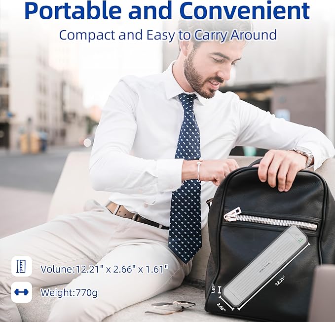 Portable Printers for Travel, P831 Thermal Wireless Printer Compatible with iOS, Android & Laptop, Portable Thermal Printer for Office, Home, School