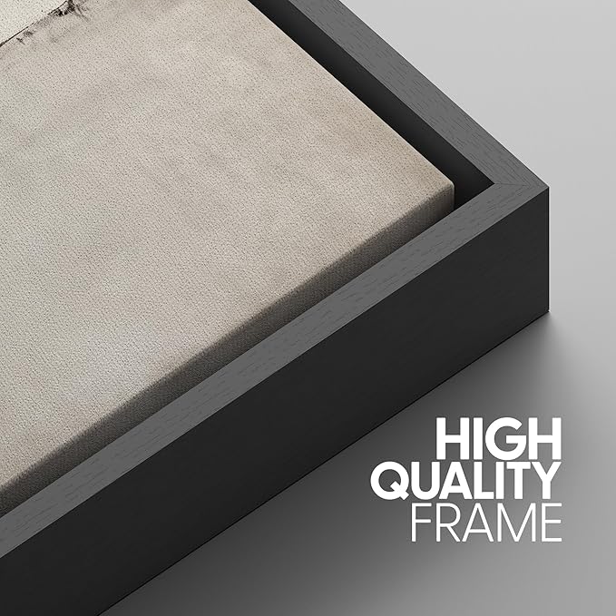 SIGNWIN Framed Canvas Print Wall Art Set Abstract Watercolor Serene Aesthetic Illustrations Modern Art Decorative Nordic Abstract for Living Room, Bedroom, Office - 16"x24"x3 Black
