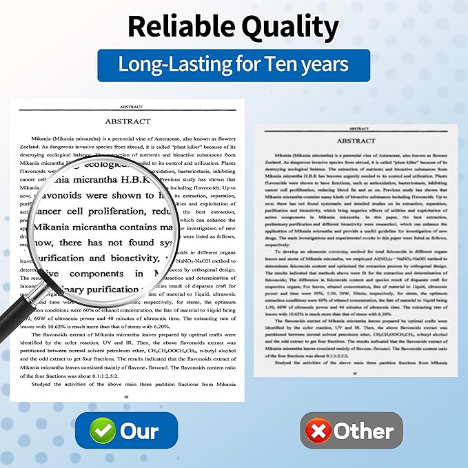 White Printer Paper 8.5 x 11 Inch,ItriAce Copy Regular Paper Compatible with Phomemo P831, HPRT MT800/Brother/HP/Canon Printer,200 Sheets US Letter Printer Papers.