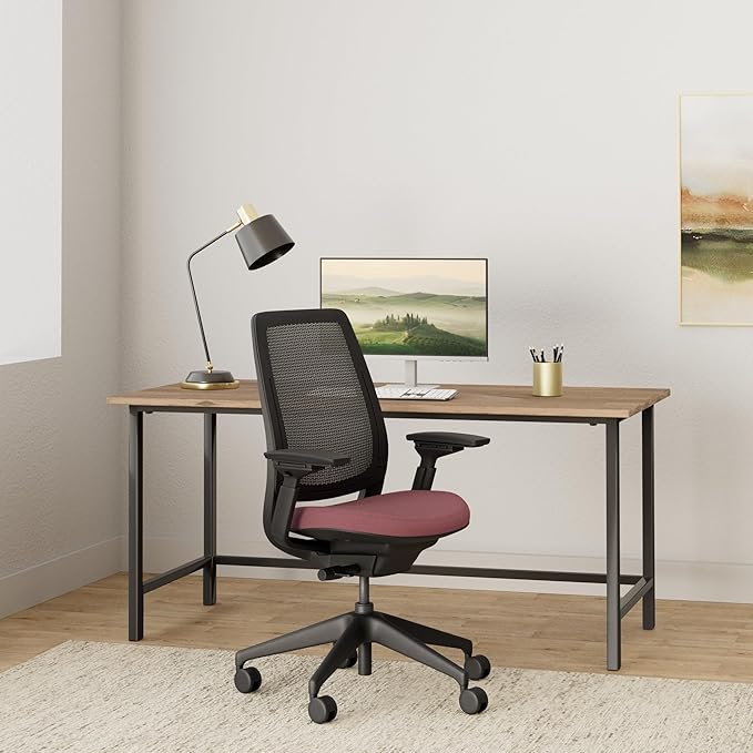 Steelcase Series 2 Office Chair, Air Back, Carpet Casters, Cogent Fabric (Merlot)