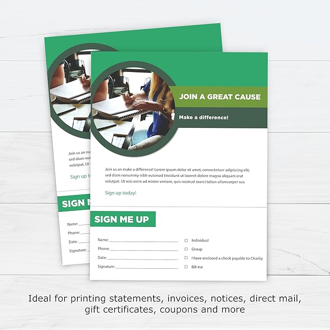 PrintWorks Professional 3 1/2" Horizontal Perforated Paper 8.5” x 11” - Perfect For W-2, 1099, & Statement Use - Made in the USA - 2500 Sheets - 24 lb - Printer Compatible - White (04130C)