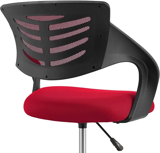 Modway Thrive Drafting Chair - Tall Office Chair for Adjustable Standing Desks in Red